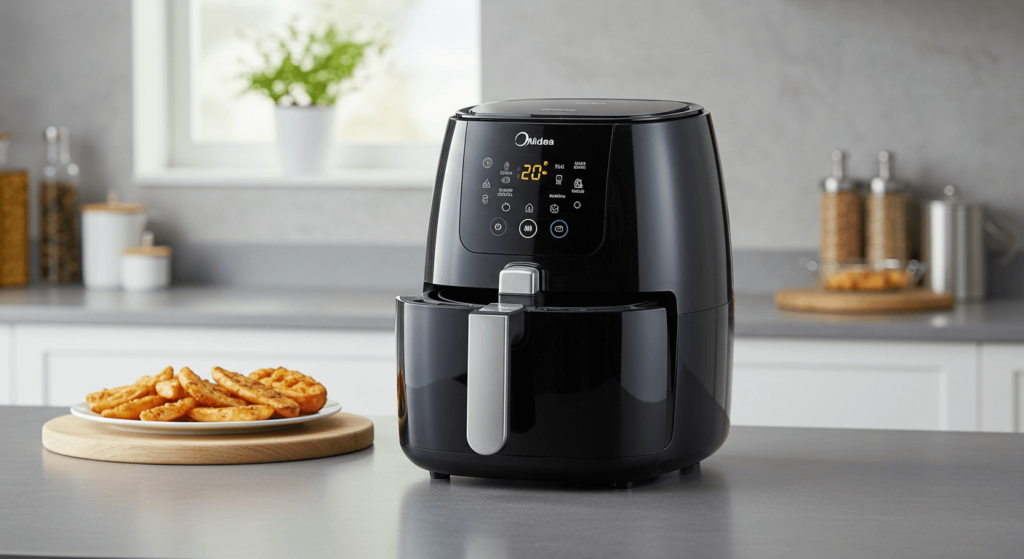 Midea Dual Basket Air Fryer – Modern air fryer oven with two independent cooking zones for faster, healthier meals.