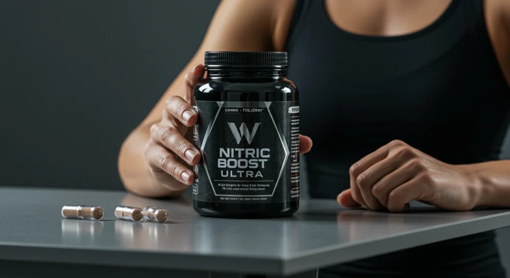 Before and after results image representing effects of using Nitric Boost Ultra